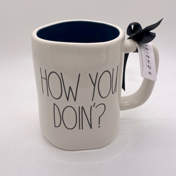 ✨HTF✨ Rae Dunn FRIENDS HOW YOU DOIN? mug - Picture 1 of 3